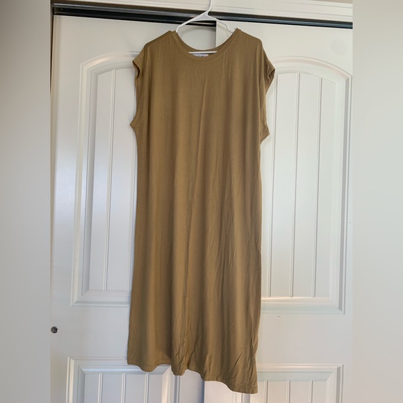 CJLA Chartreuse Cap Sleeve Dress M - Picture 2 of 2